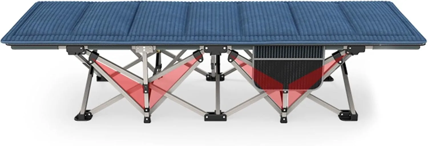Folding Camping Cot with Mattress Portable Sleeping Cots for Adults, 27.9" Extra Wide Camping Beds for Adults Heavy Duty, for Outdoor Camping, Home Nap, Office