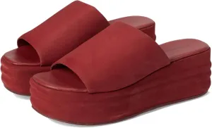 Free People Women's Harbor Platform Flat Sandal, Cherry Cola, 6.5
