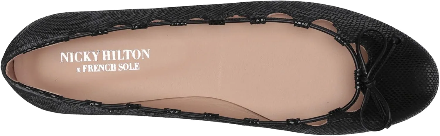 French Sole Nicky Hilton - Charlott - Sandals for Women - Leather Lining - Rubber Outsole - Cushioned Footbed