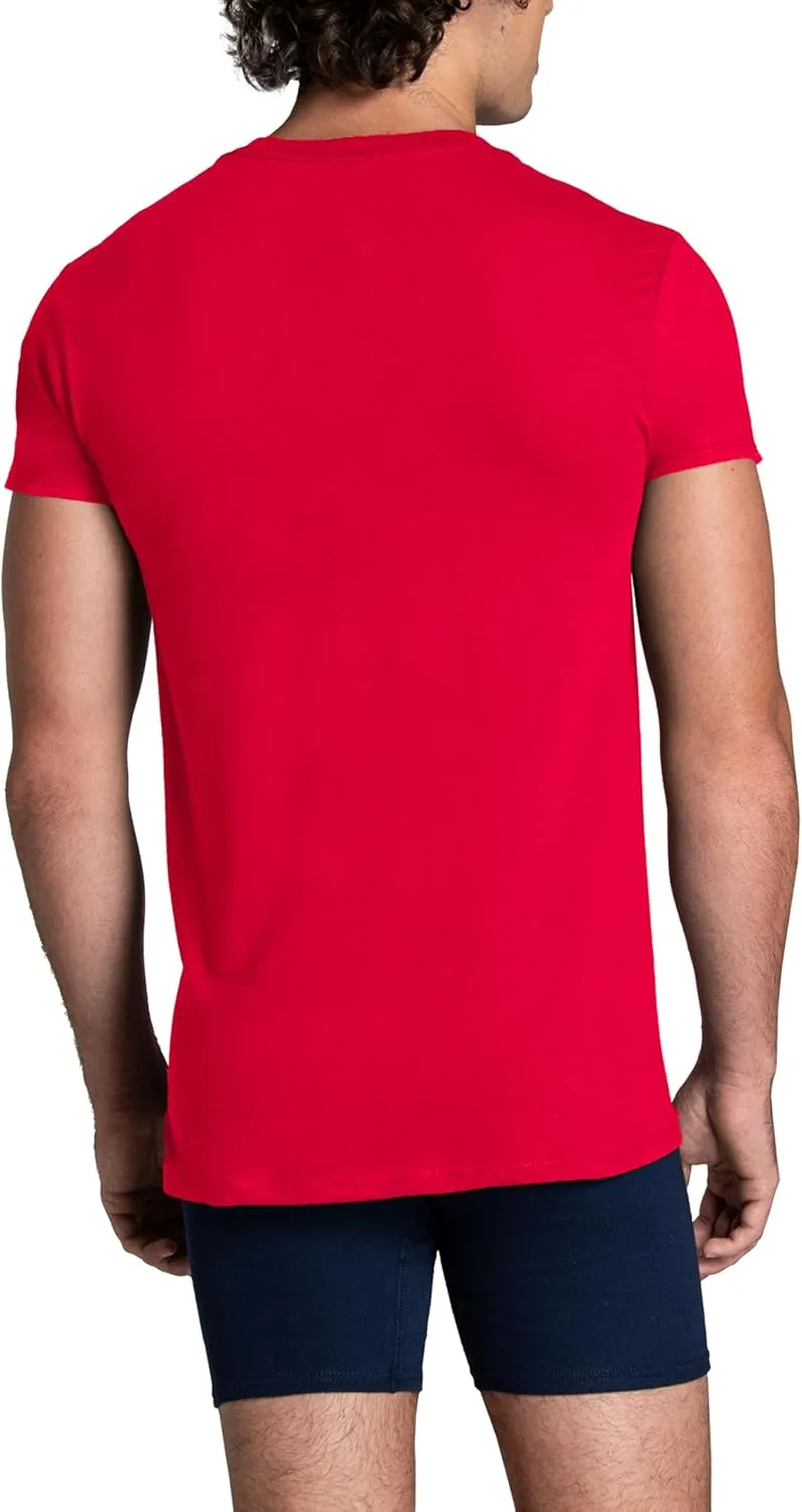 Fruit of the Loom Men's Crew Tee Undershirts, Moisture Wicking & Tag Free, Also Available in Big & Tall