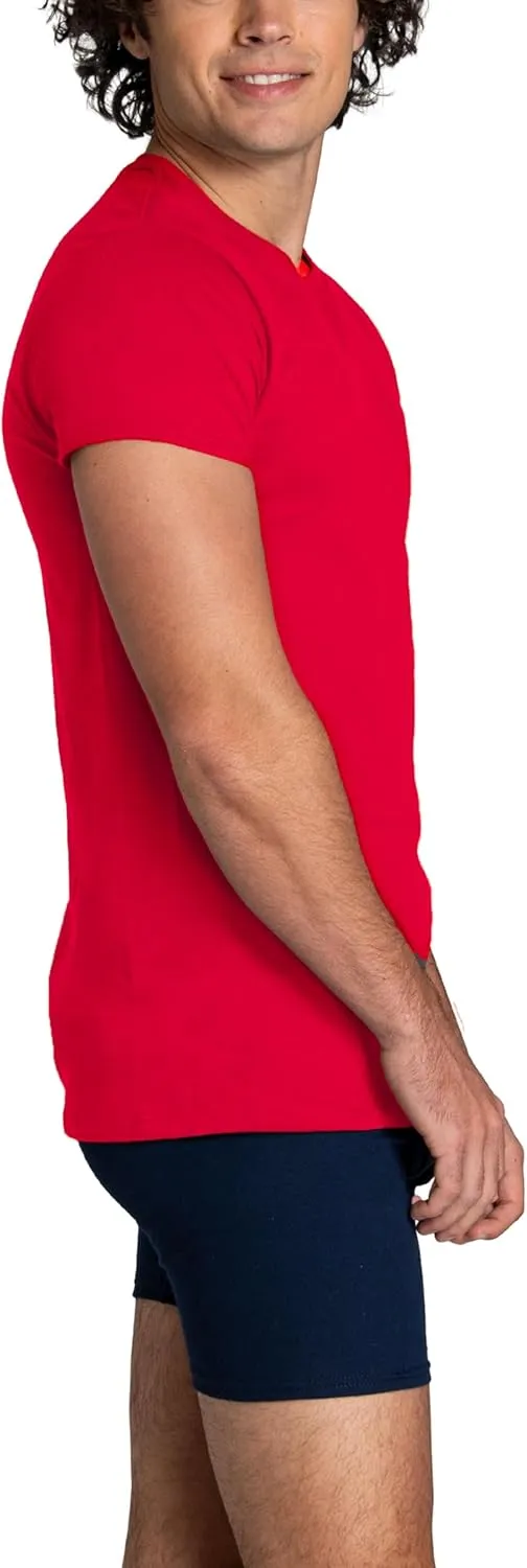 Fruit of the Loom Men's Crew Tee Undershirts, Moisture Wicking & Tag Free, Also Available in Big & Tall