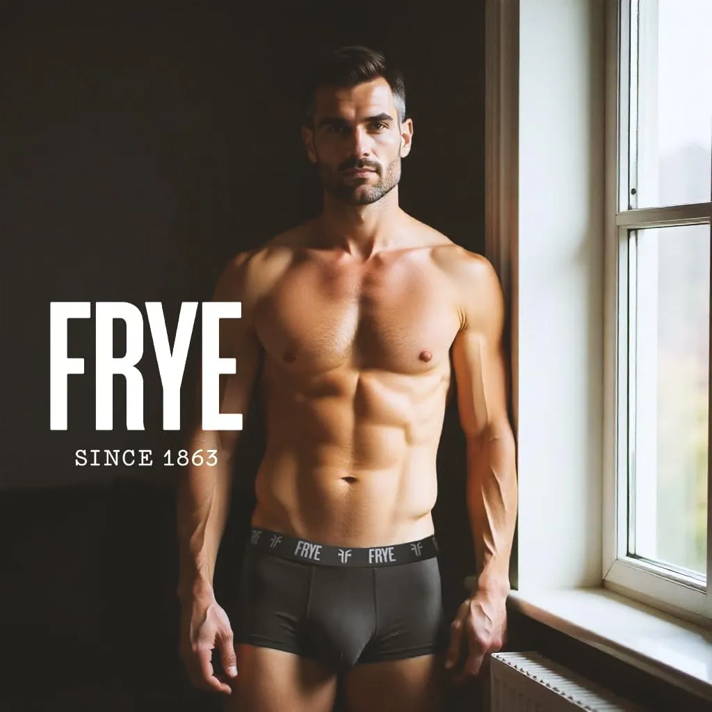 Frye Mens Boxer Briefs 4-Pack, Spandex-Cotton Boxer Briefs with Logo Waistband, Mens Underwear Cotton Stretch