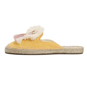 Furry Slippers Women Rubber Hemp Colors Spring Summer Tassel Fluffy Ball Canvas