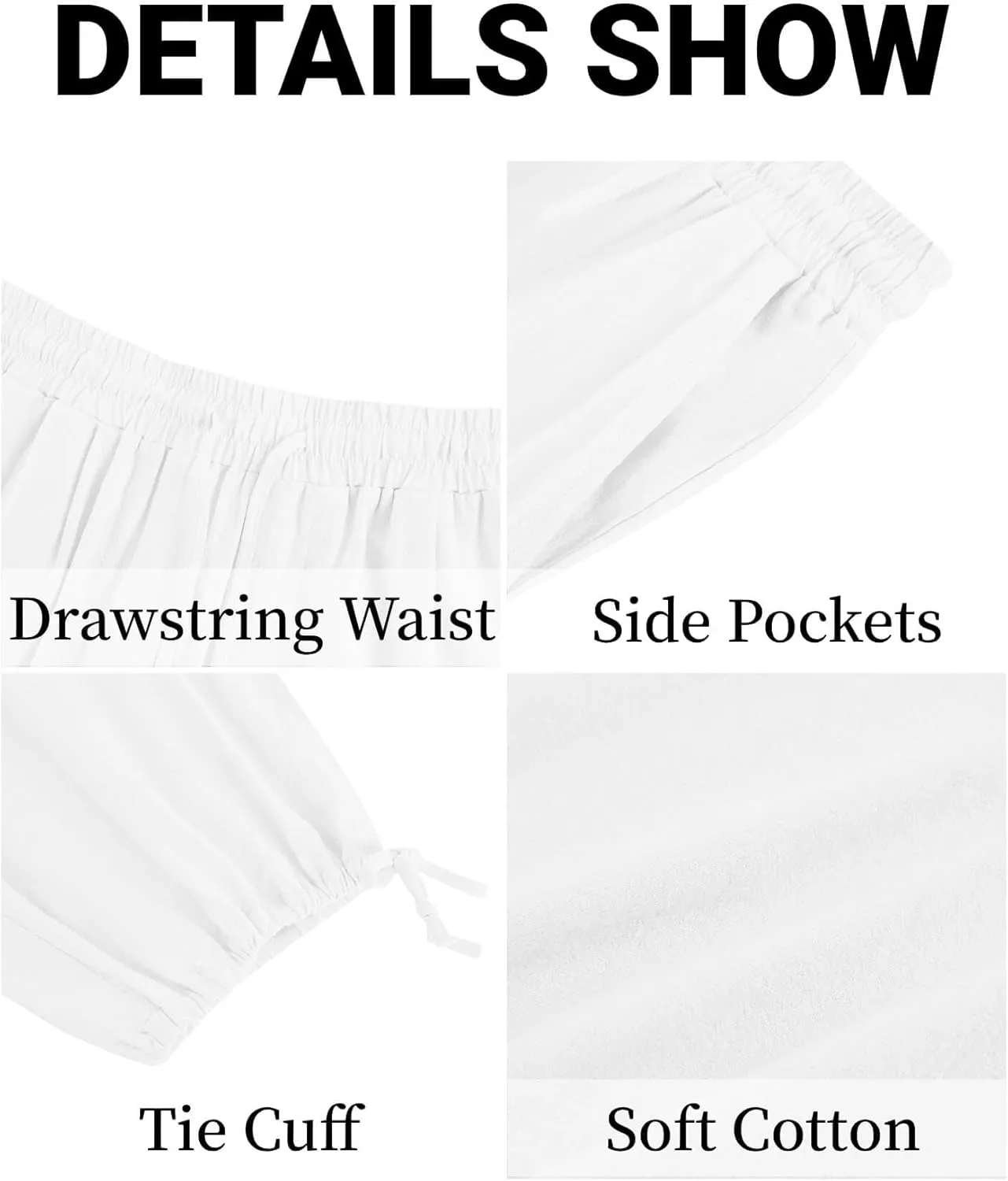 Gafeng Mens Harem Capri Pants Beach Yoga Baggy 3/4 Shorts Casual Drawstring Summer Wide Leg Pants