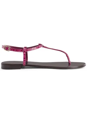 Giuseppe Zanotti Doriaane Croc Flat Sandal