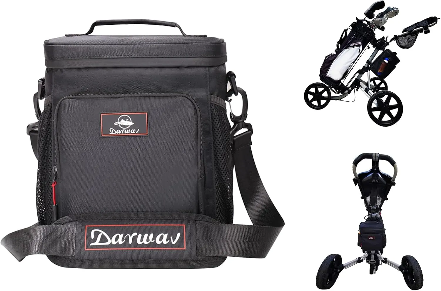 Golf Cooler, 12-Can Insulated Soft Cooler Bag, Fits on Golf Push Cart