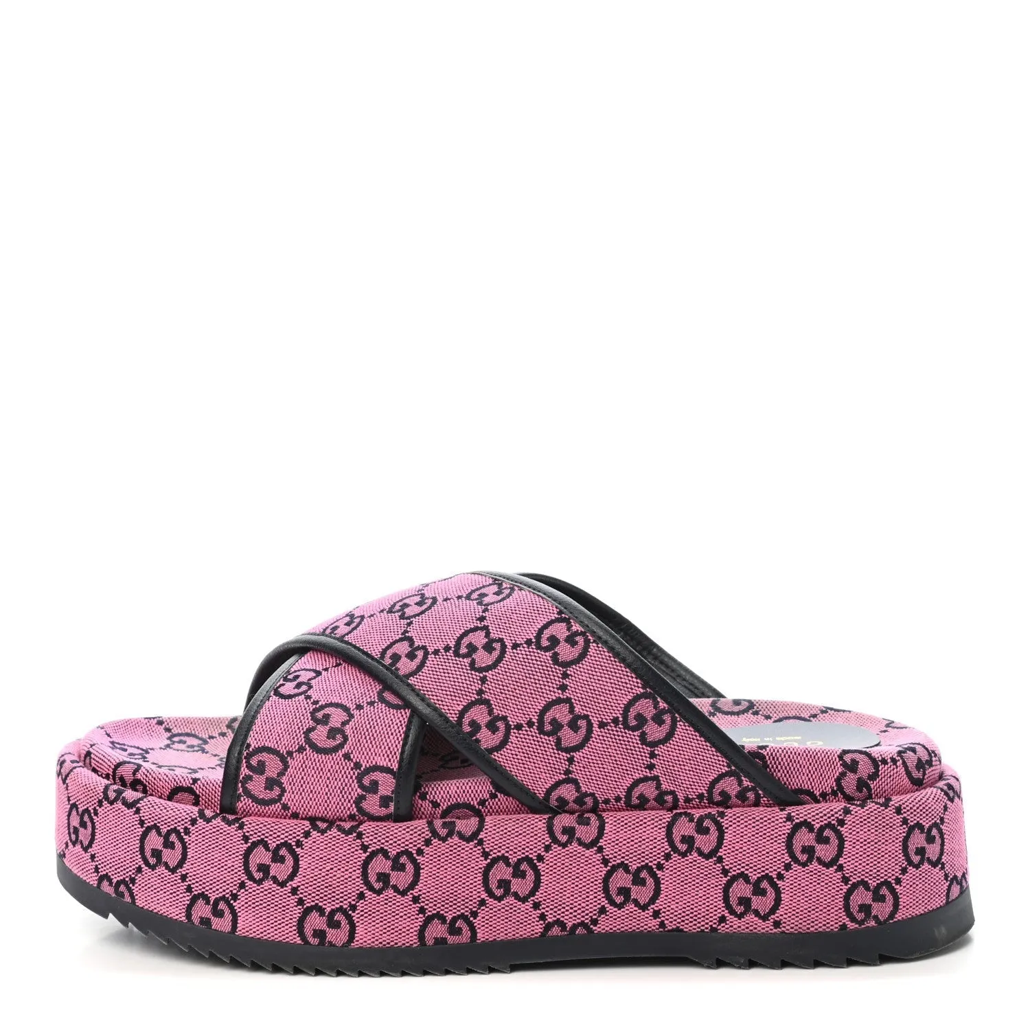 Gucci GG Multicolor platform sandal-Slides