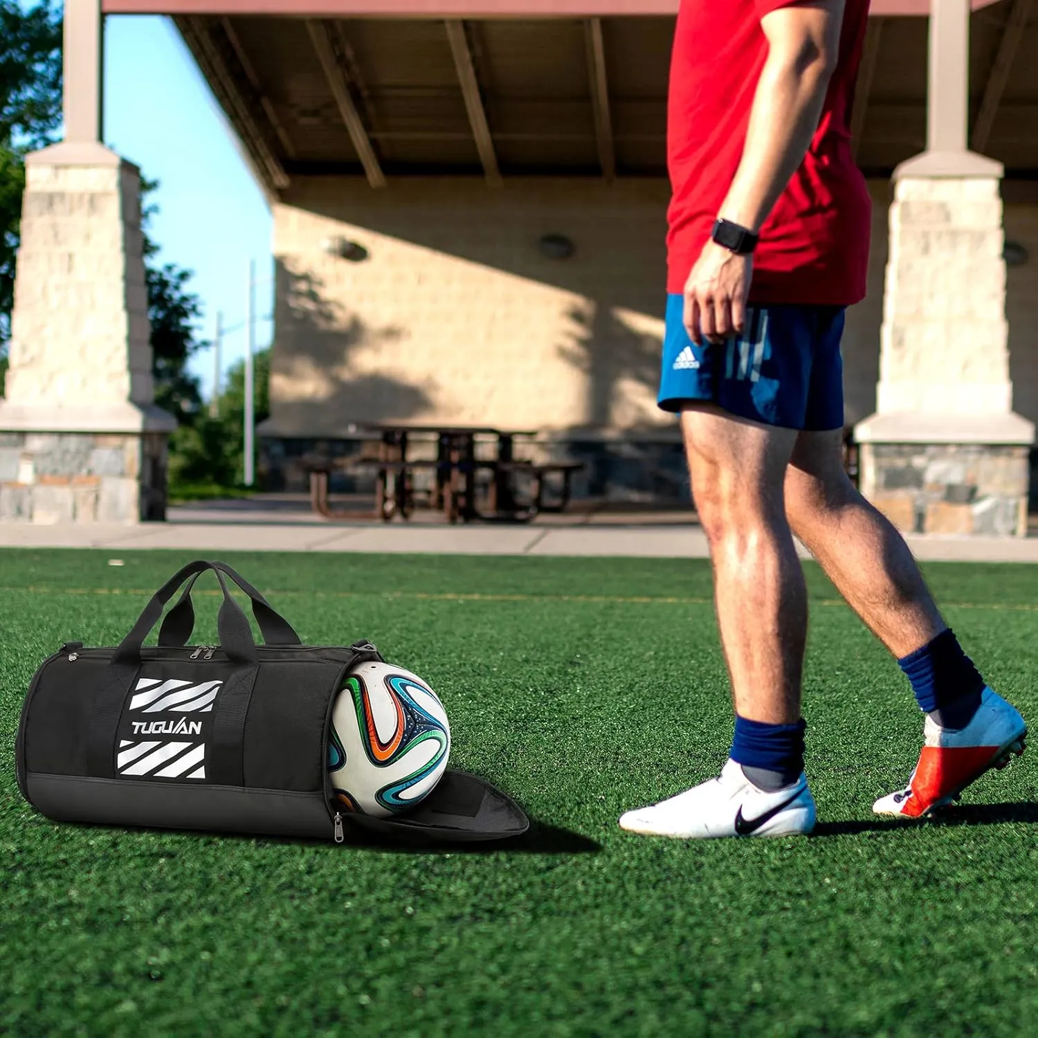 Gym Bag for Men Women with Wet Pocket & Shoe Compartment Travel Duffle Bag Man Sport Basketball Football Bag Weekend Overnight Duffel Bag Gym Tote bag 40L, Black