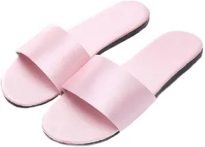 HANDKEI Women's Home Slippers Summer Satin Indoor Breathable Flat Sandals Slippers
