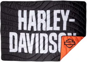 Harley-Davidson Open Bar & Shield Logo Outdoor Blanket w/Bag, Water Resistant