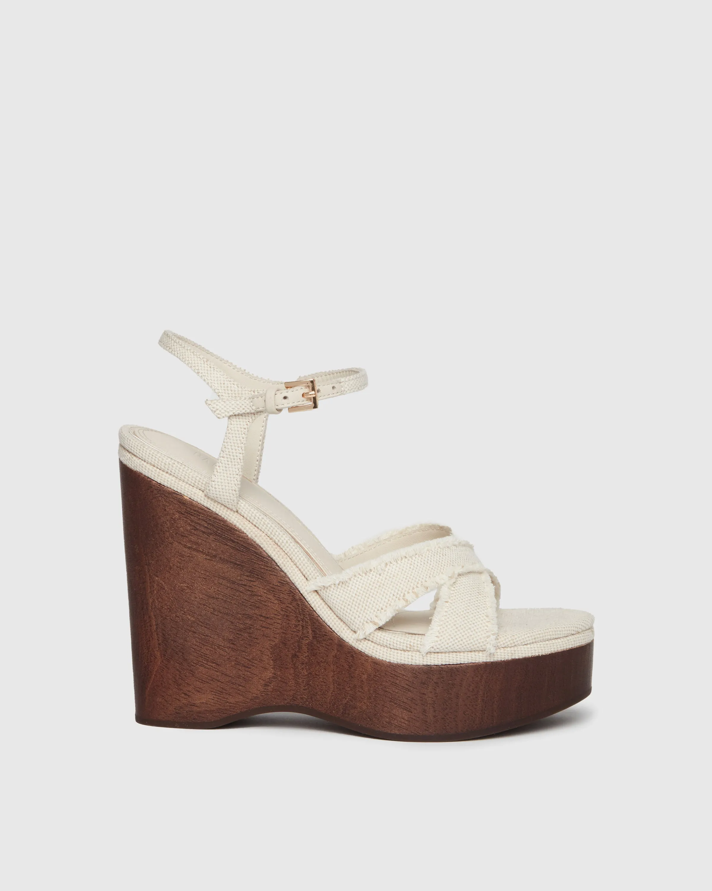 Harlow Wedge - Natural Canvas
