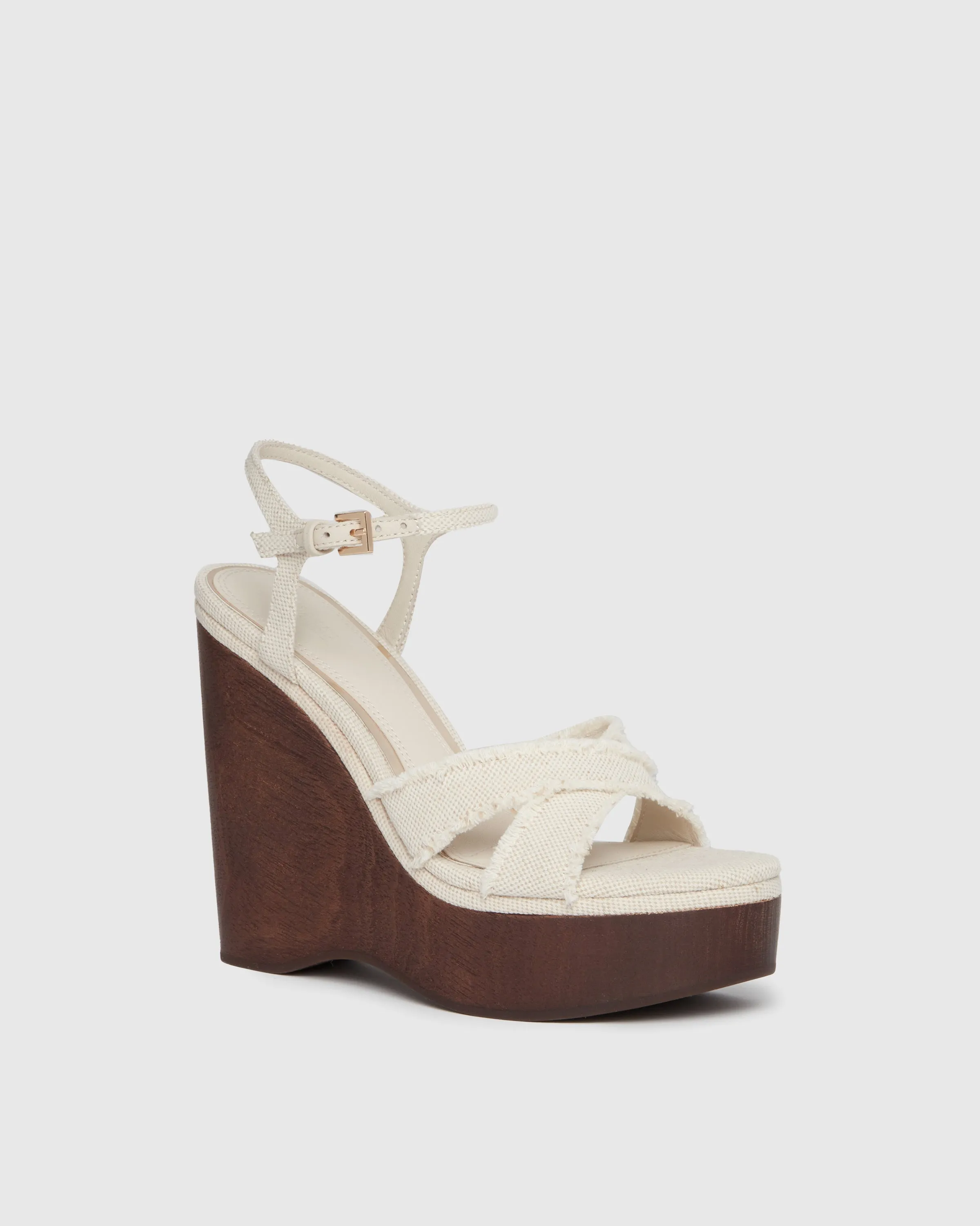 Harlow Wedge - Natural Canvas