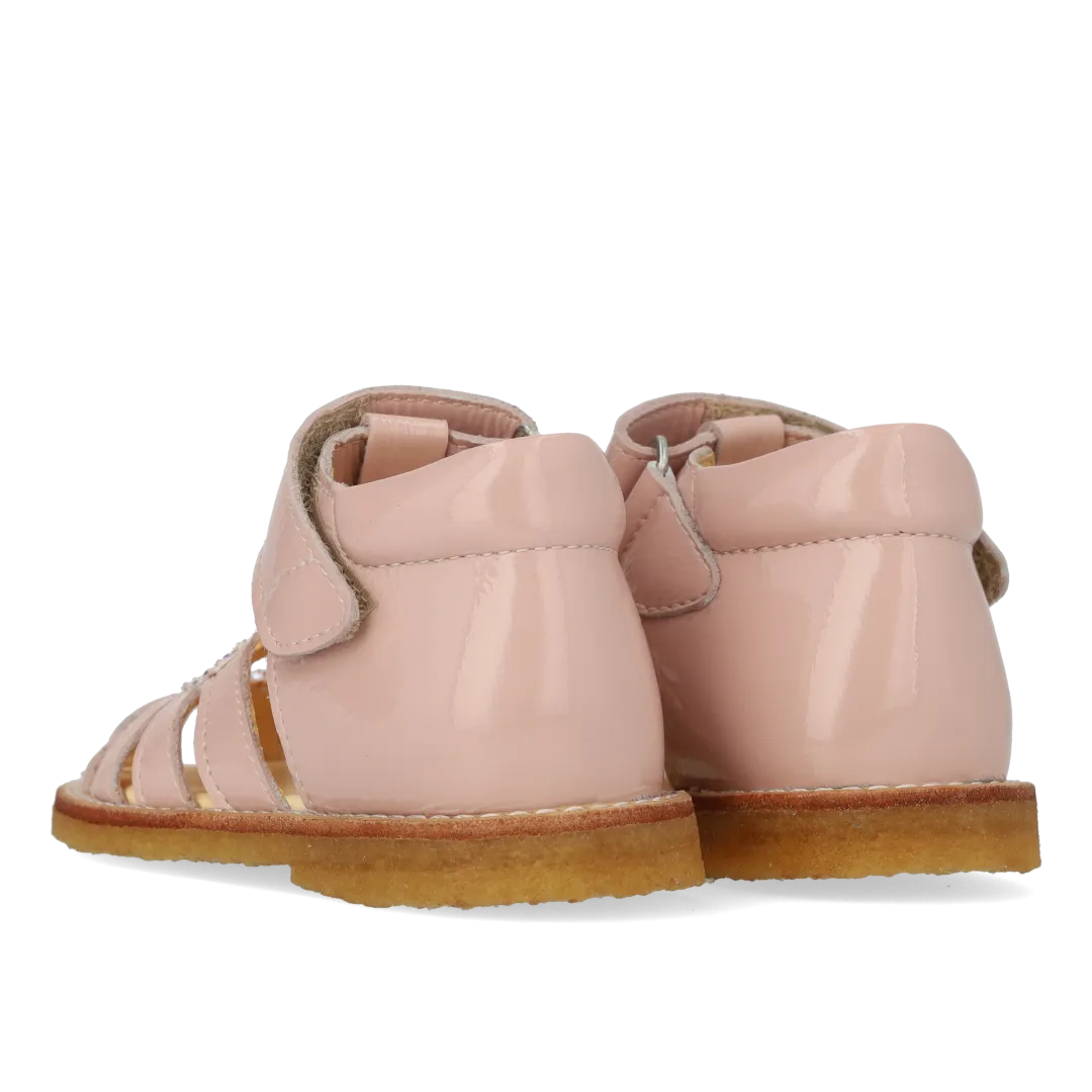 Heart sandal with glitter and velcro closure