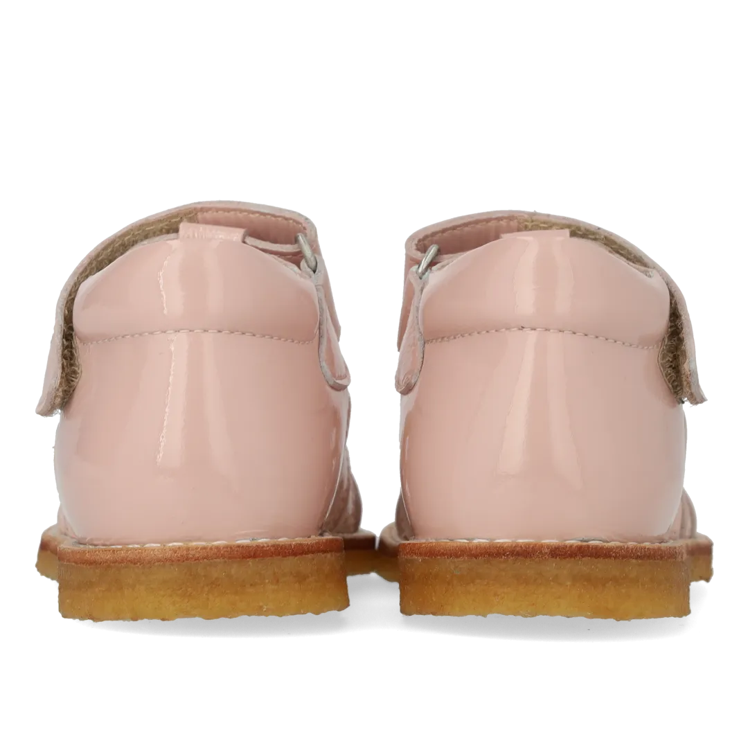 Heart sandal with glitter and velcro closure