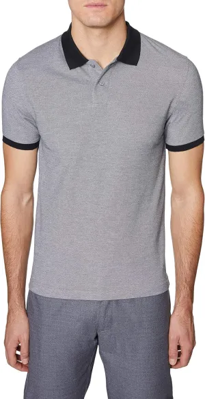 Hickey Freeman Men's Regular Fit Short Sleeve 2 Button Cotton Polo Shirt