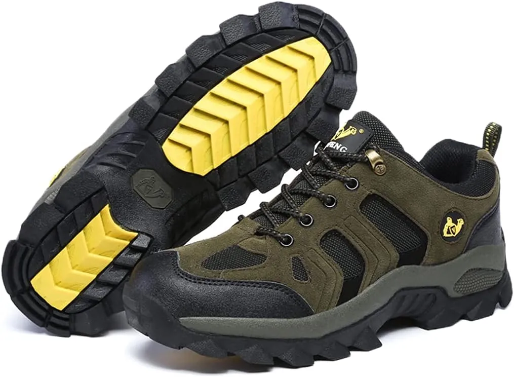 Hiking Boots Mens Walking Shoes Lightweight Trekking Low Casual Outdoor Mountain Trainers Lace-up Sneakers