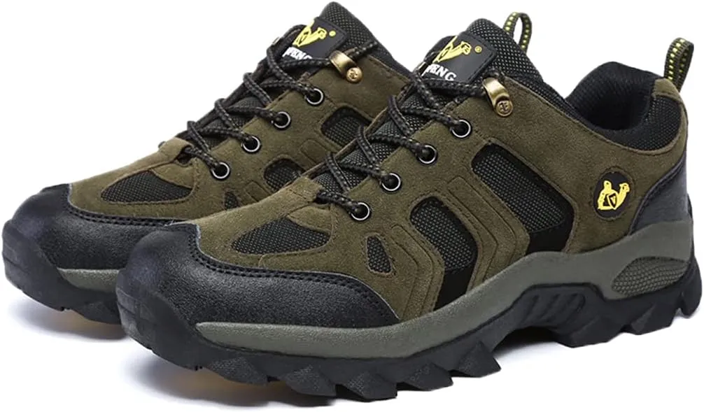 Hiking Boots Mens Walking Shoes Lightweight Trekking Low Casual Outdoor Mountain Trainers Lace-up Sneakers