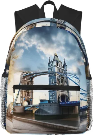 Historic Old Tower Bridge London Lightweight and Comfortable Backpack - Classic Stylish Day Bag, fit for Travel, Sports, Work