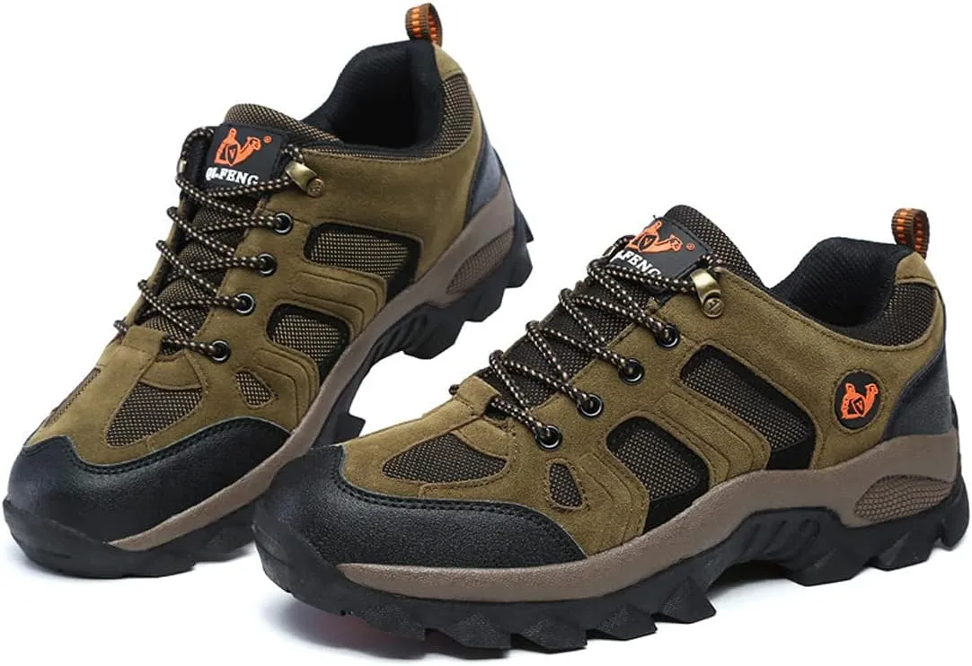 hongrenamz Hiking Boots Mens Waterproof Womens Trekking Outdoor Walking Shoes Work Boots