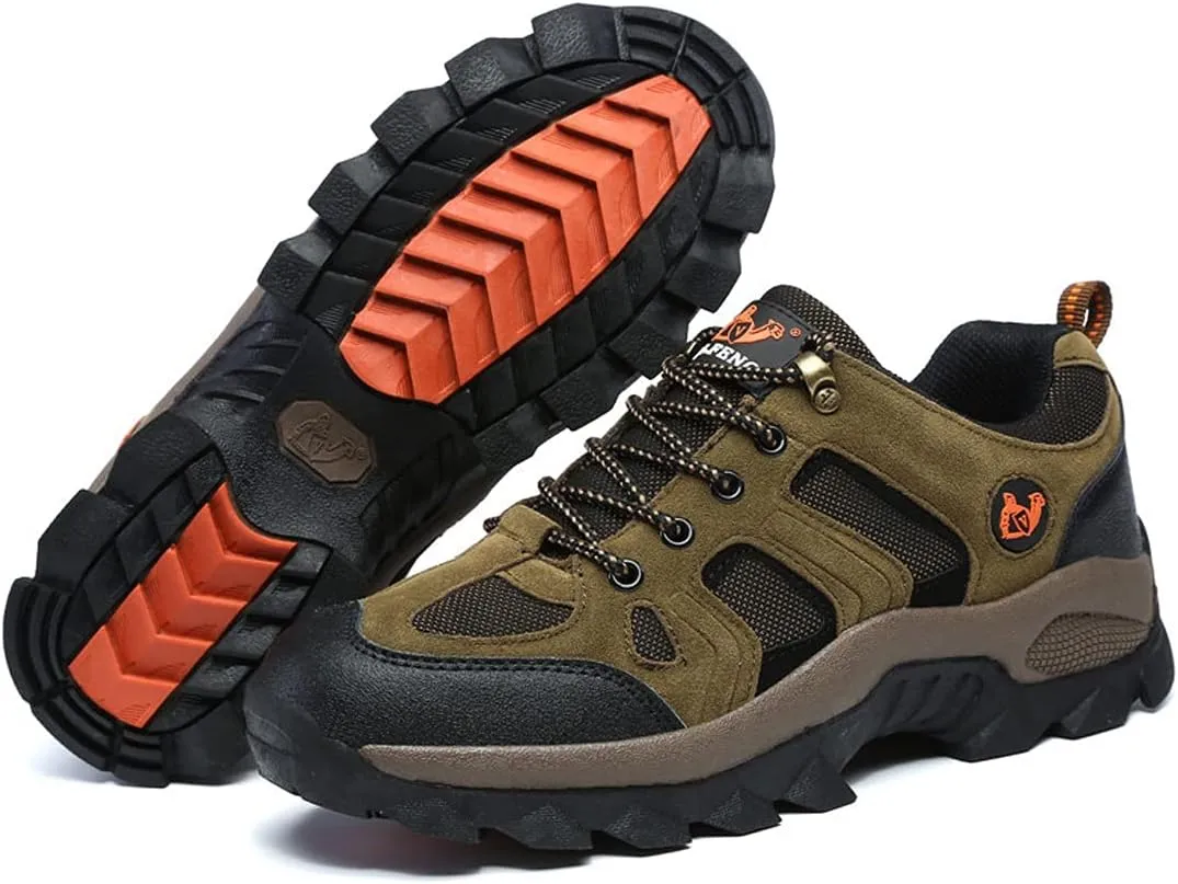 hongrenamz Hiking Boots Mens Waterproof Womens Trekking Outdoor Walking Shoes Work Boots