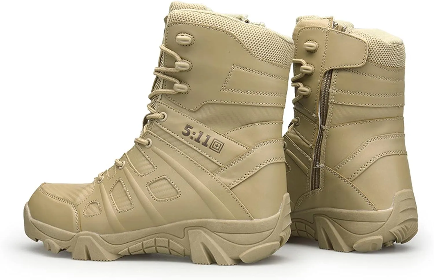 hongrenamz Mens Hiking Boots Lightweight Waterproof Hunting Boot Climbing Trekking Sand-EU44/US10