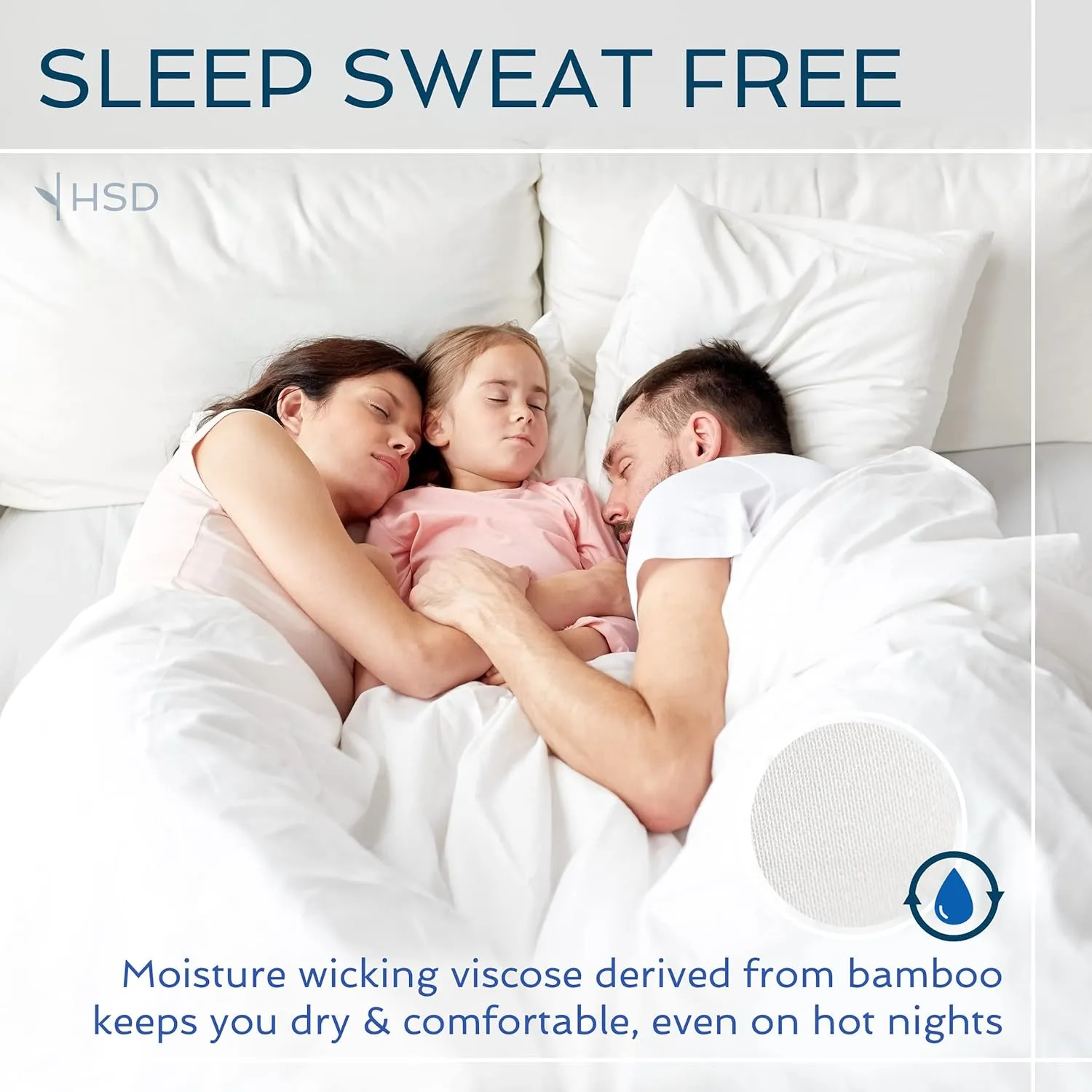 Hotel Sheets Direct 4 Piece Bed Sheet Set King Size, 100% Viscose Derived from Bamboo Sheets Set with 2 Pillowcases, Cooling & Breathable Luxury Bedding, Moisture-Wicking & Silky Soft, Light Blue