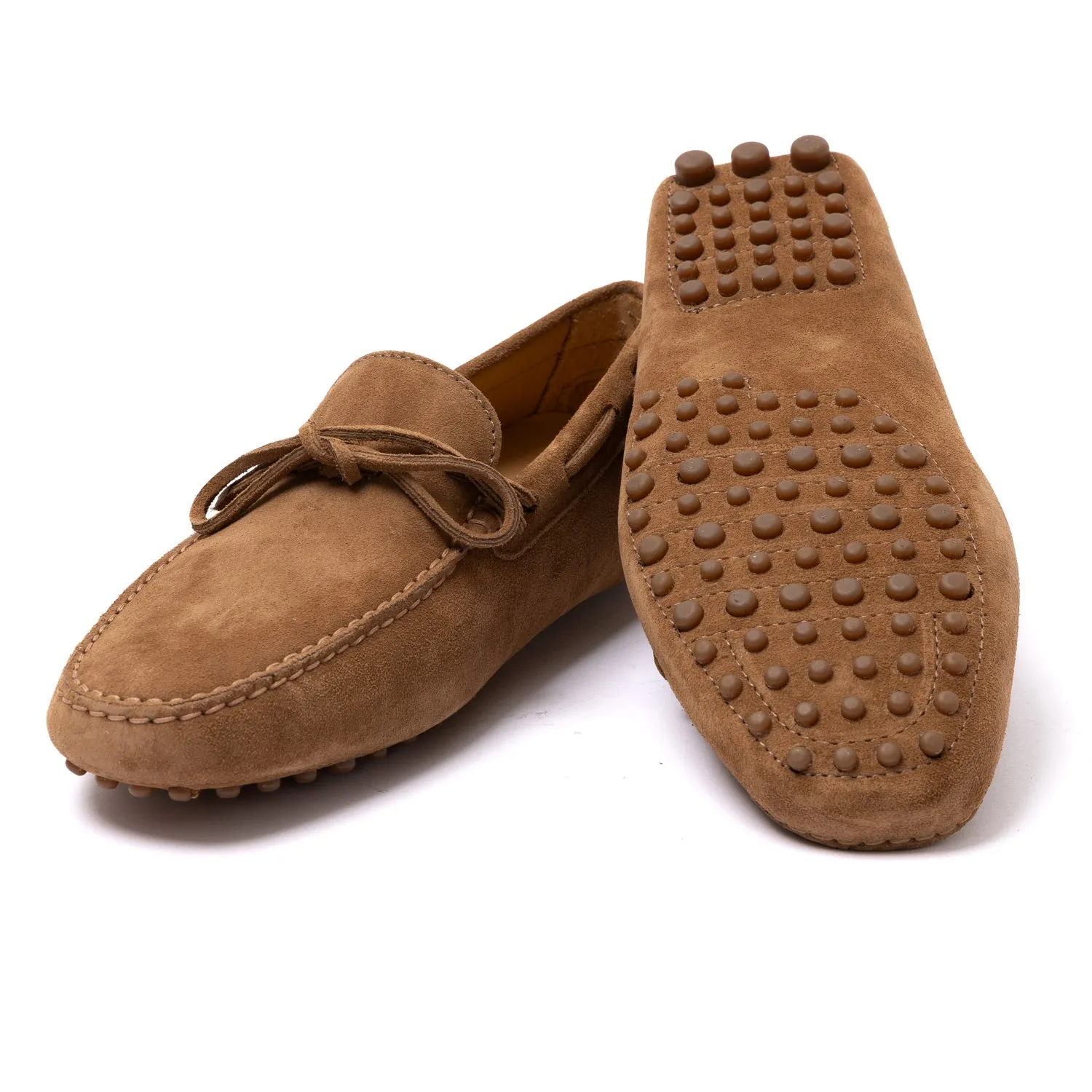 Il Mocassino exklusiv x MJ: Noppen-Loafer "Gommino Monza" aus Kalbsvelours