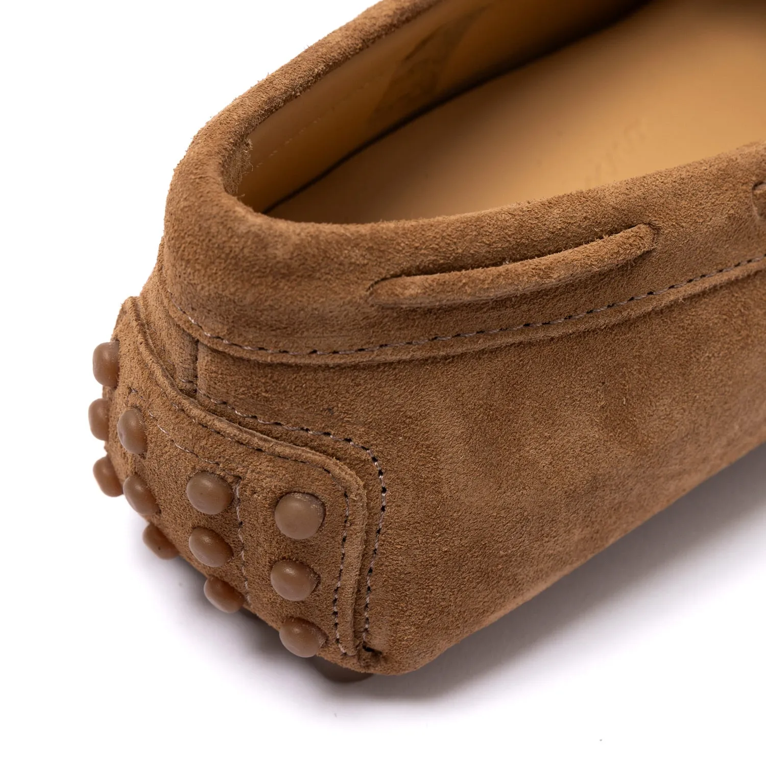 Il Mocassino exklusiv x MJ: Noppen-Loafer "Gommino Monza" aus Kalbsvelours