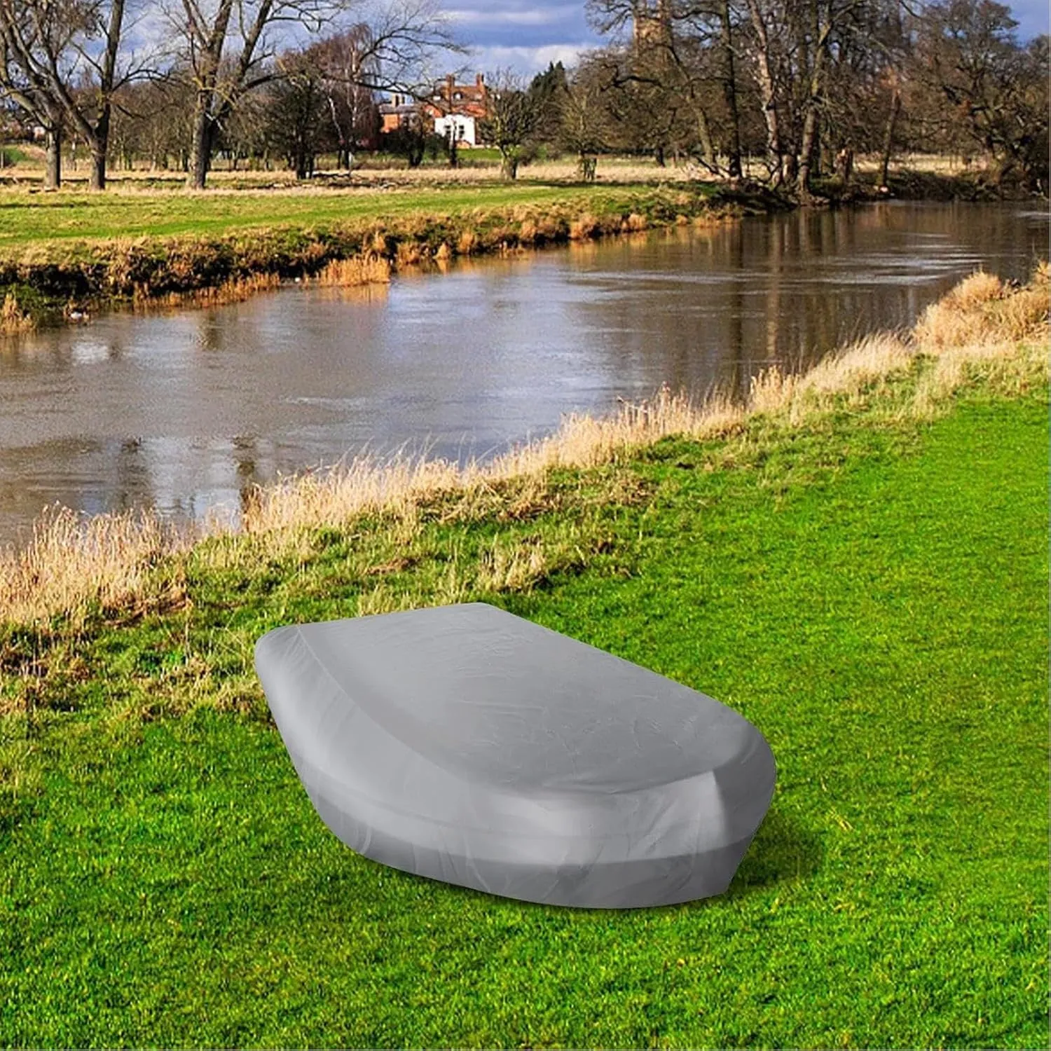 Inflatable Boat Cover 7 Sizes Boat Tarp UV Resistant Dinghy Cover for Small Inflatable and Rigid Inflatable Boats,380 * 200 * 46cm
