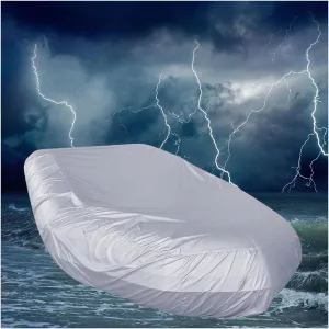 Inflatable Boat Cover 7 Sizes Boat Tarp UV Resistant Dinghy Cover for Small Inflatable and Rigid Inflatable Boats,380 * 200 * 46cm