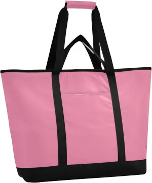 Insulated Cooler Tote Bag Keeps Food Hot or Cold Reusable Shopping Bags for Groceries with Zipper for Beach Travel Picnics