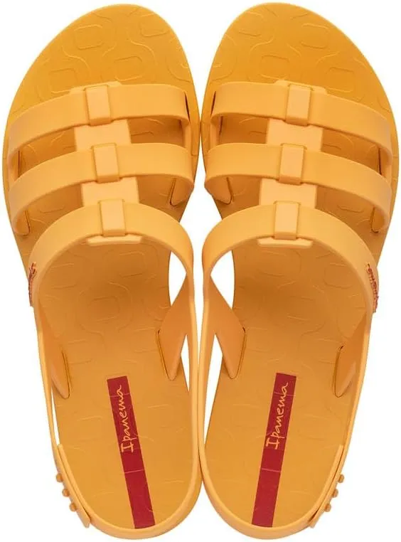 Ipanema Style Women's Sandals - Flat Sandals with Adjustable Back Strap, Strappy Sandals for Women, PVC Sandals for Women, Water Resistant Shoes, Easy to Clean