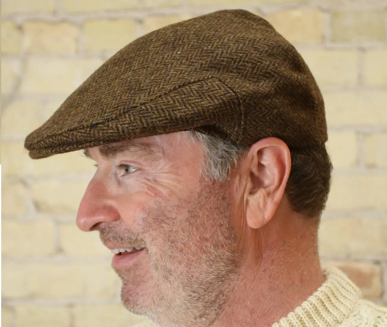Irish Newsboy Flat Cap for Men Made in Ireland, 100% Irish Wool