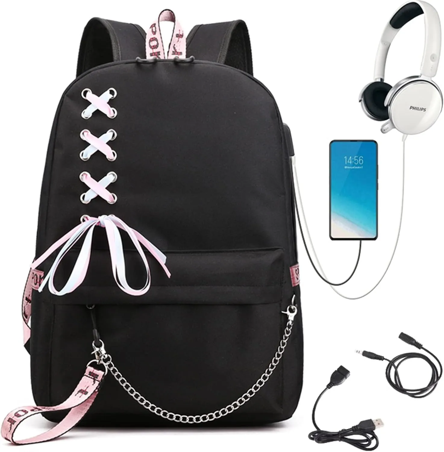 ISaikoy Anime The Promised Neverland Backpack Shoulder Bag Bookbag Student School Bag Daypack Satchel 12