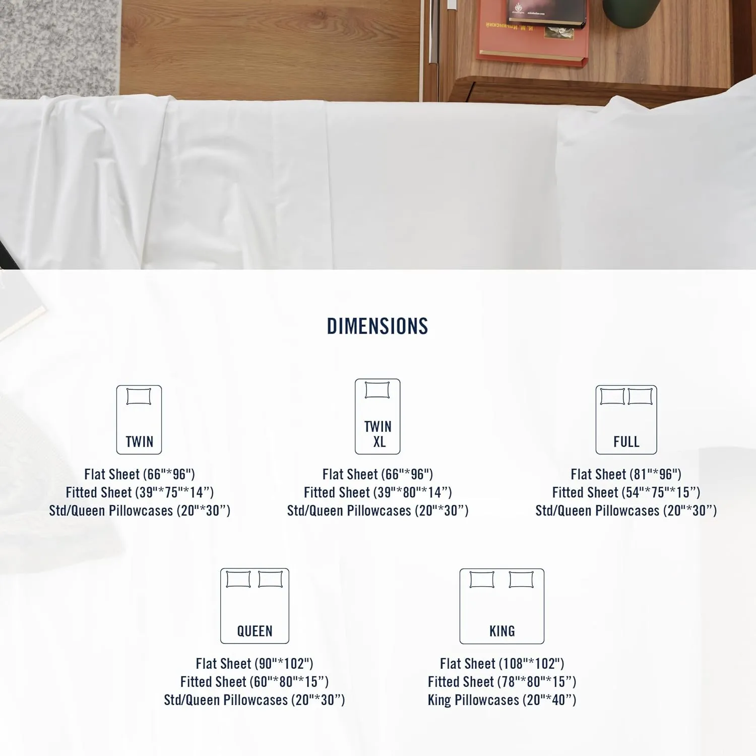 IZOD 100% Egyptian Cotton Sheets Set Twin XL Size, Cotton Percale Crisp Sheet Set 3Pc, Lightweight & Deep Pocket fits Upto 17",Long-Staple Soft Combed,Hotel Style Sheets Luxury Bedding Sheet-White