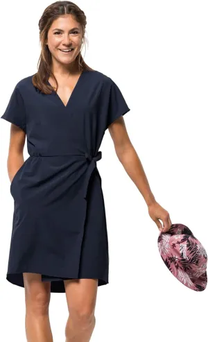 Jack Wolfskin Women's Victoria Women's Quick Drying Wrap Dress,Midnight Blue ,Large