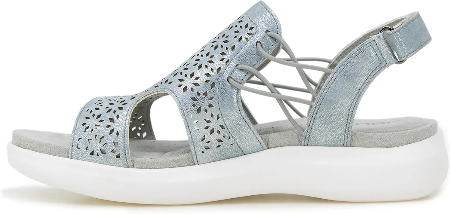 JBU Francis Women's Comfort Casual Adjustable Ankle Strap Open Toe Fashion Sandal