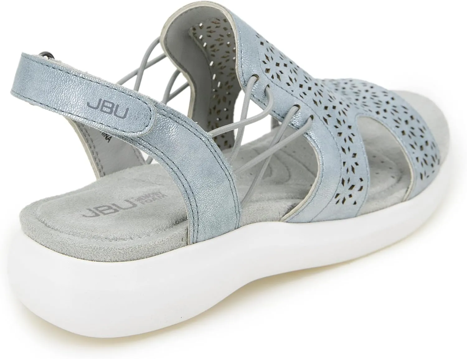 JBU Francis Women's Comfort Casual Adjustable Ankle Strap Open Toe Fashion Sandal