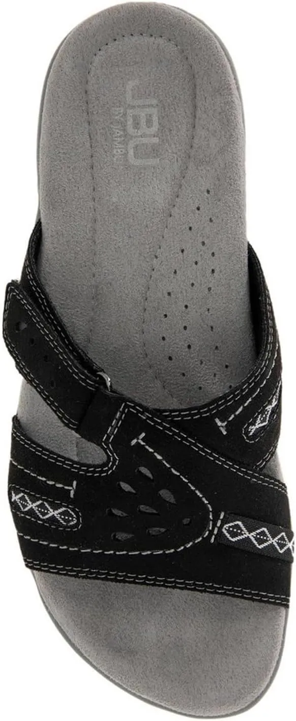 JBU Sissey Vegan Women's Comfort Casual Slip On Classic Flat Sandal