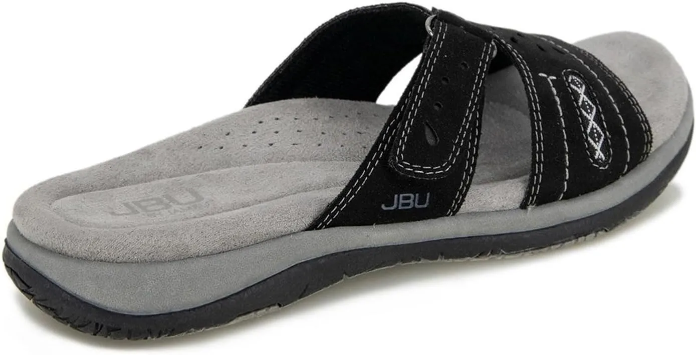 JBU Sissey Vegan Women's Comfort Casual Slip On Classic Flat Sandal