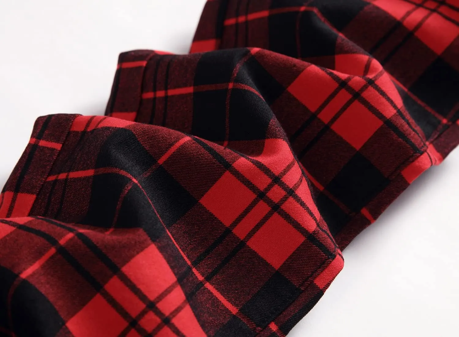 JE&NS Men's Stretch Slim Fit Flat-Front Casual Skinny Chinos Plaid Dress Pants
