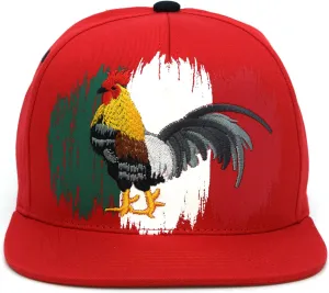JLGUSA Rooster Cock Snapback Adjustable Hat Flat Bill Adult Baseball Cap Rooster Leader HL Embroidery Gallo Cap