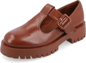 Journee Collection Womens Faux Leather Buckle Mary Janes