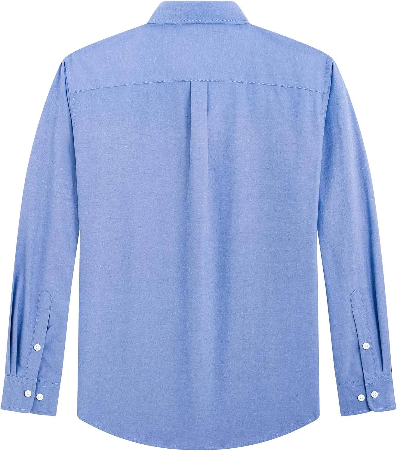 J.VER Men's Oxford Shirt Solid Casual Button Down Collar Shirts Long Sleeve Dress Shirts with Pocket