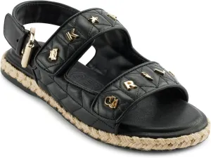 Karl Lagerfeld Paris Women's Cushioned Insole Everyday Charlay Studs-Ankle Sandal Flat