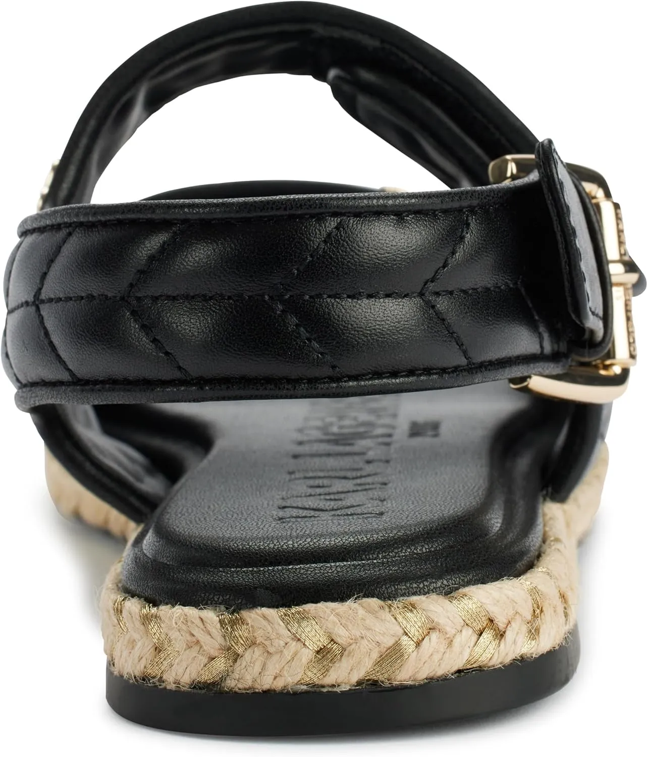 Karl Lagerfeld Paris Women's Cushioned Insole Everyday Charlay Studs-Ankle Sandal Flat