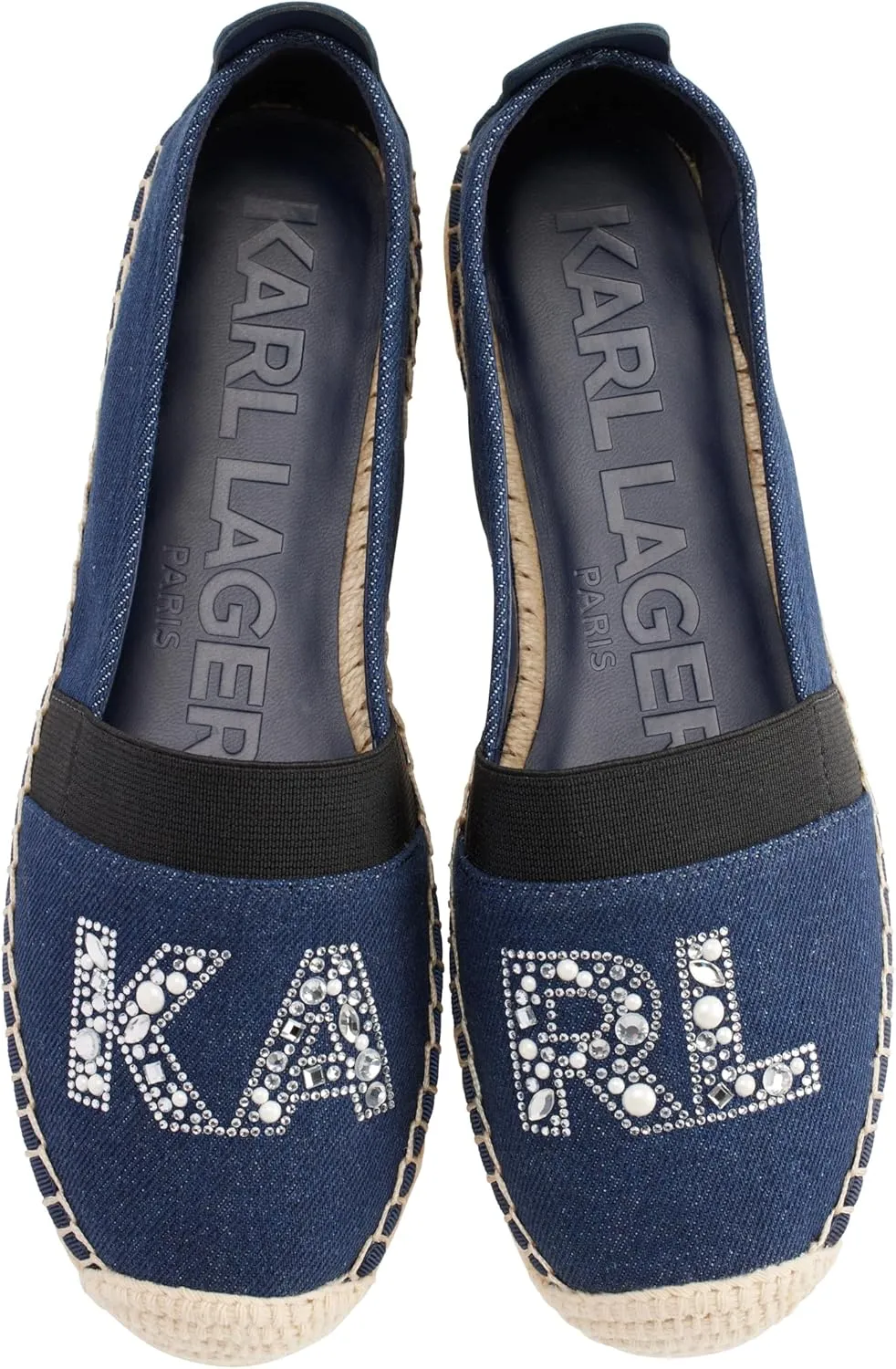 Karl Lagerfeld Paris Women's Cushioned Insole Everyday Manika-Flat Espadrille Platform