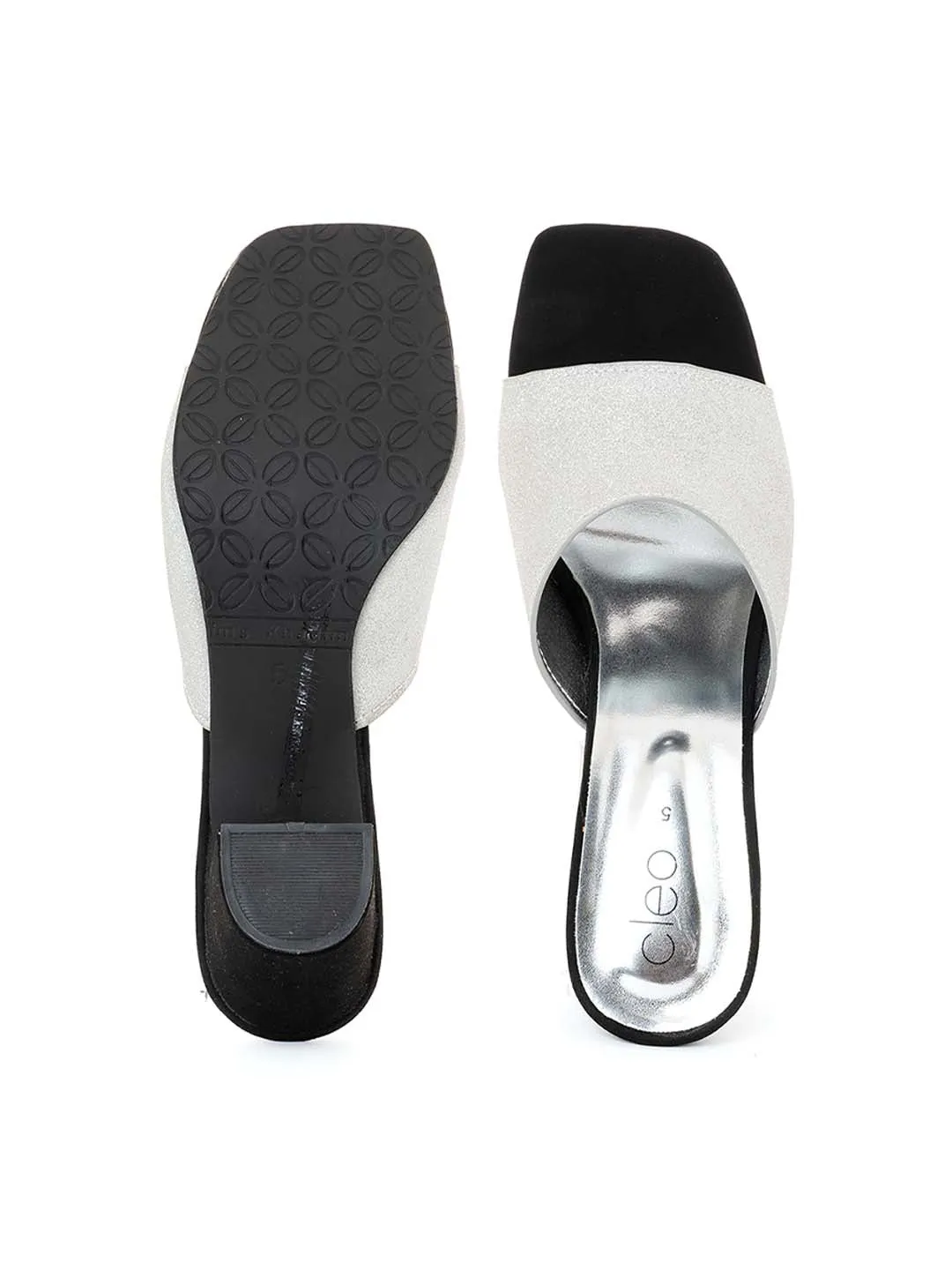 Khadim Cleo High Heel Block Mule Slip On Sandal for Women