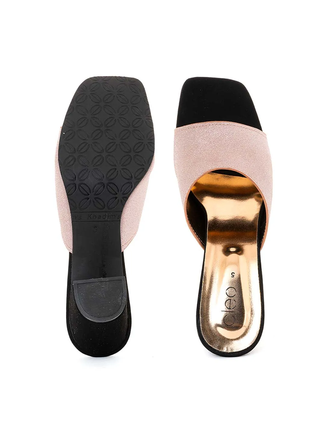 Khadim Cleo High Heel Block Mule Slip On Sandal for Women