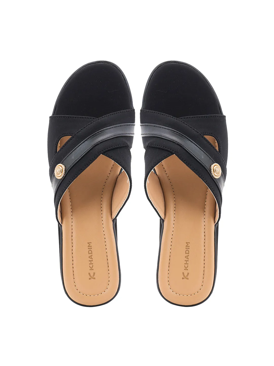 Khadim Wedge Heel Mule Slip On Sandal for Women